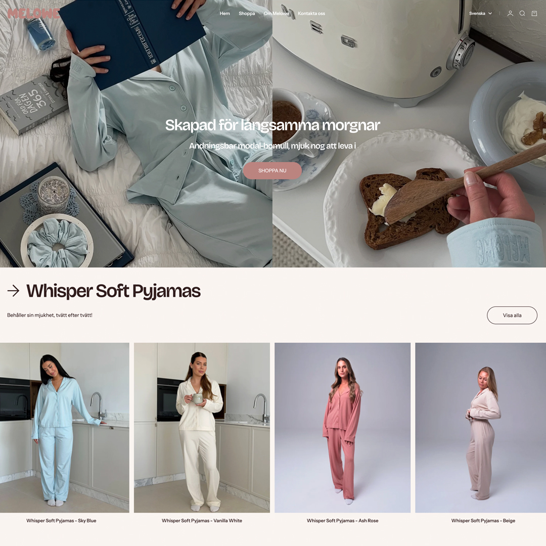 Melowe e-commerce website